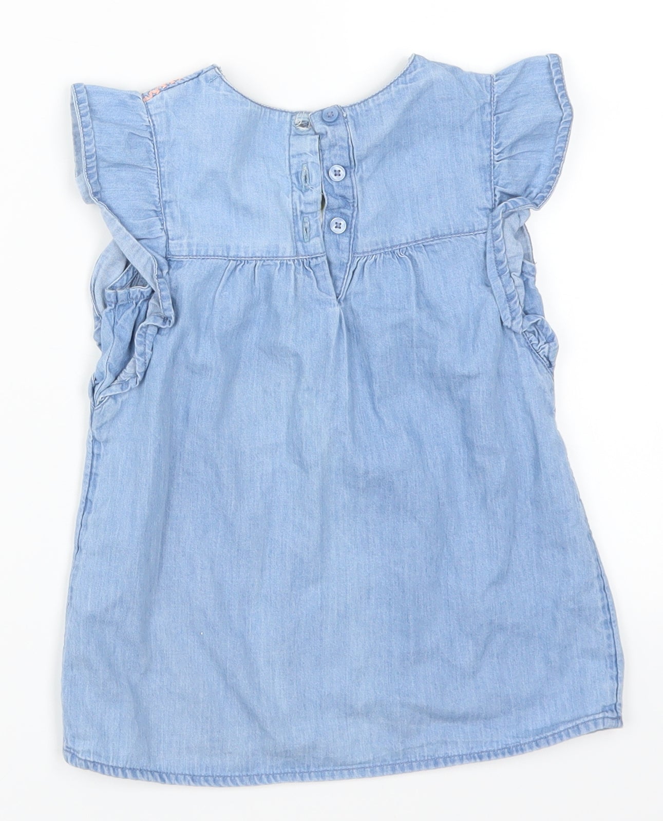 George Girls Blue Geometric Denim A-Line  Size 2-3 Years