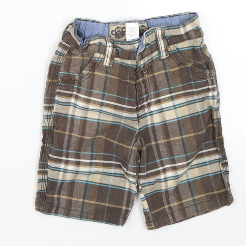 TU Boys Brown Check  Capri Trousers Size 18-24 Months