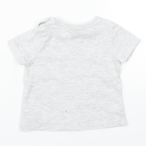 F&F Girls Grey   Basic T-Shirt Size 0-3 Months  - Together Forever
