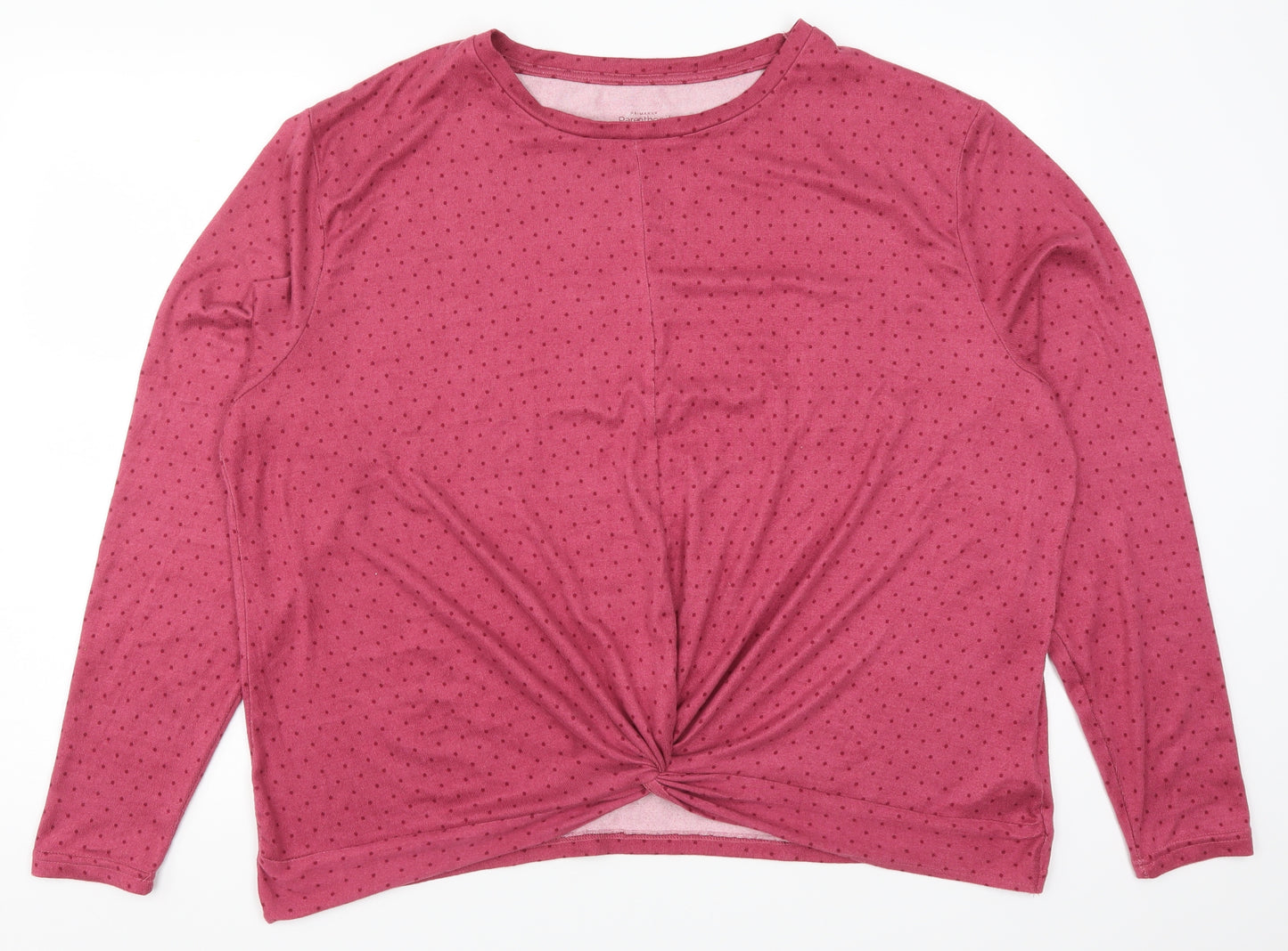 Primark Womens Pink Polka Dot  Top Pyjama Top Size 14