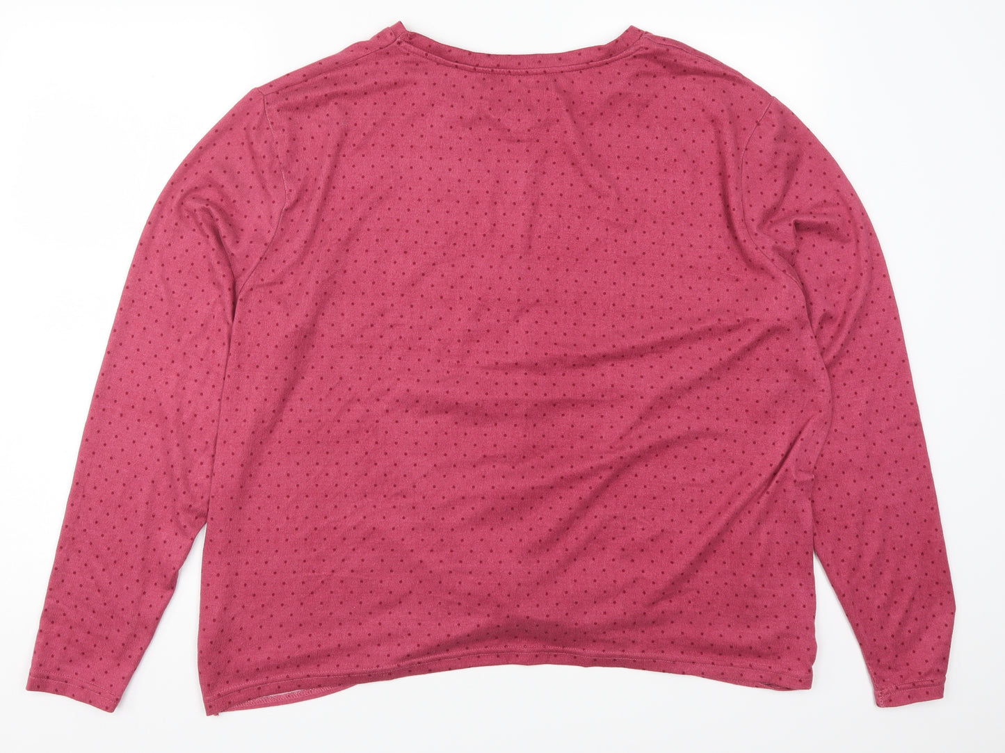 Primark Womens Pink Polka Dot  Top Pyjama Top Size 14