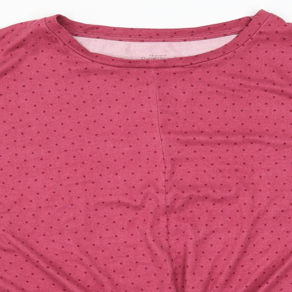 Primark Womens Pink Polka Dot  Top Pyjama Top Size 14