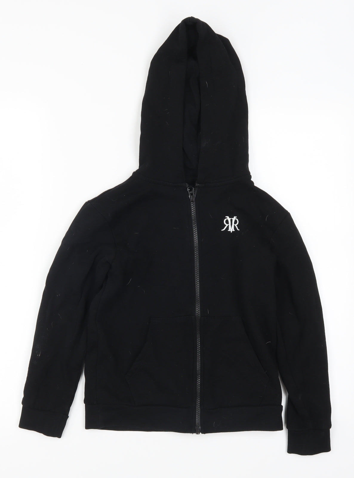 River Island Boys Black   Full Zip Hoodie Size 7-8 Years