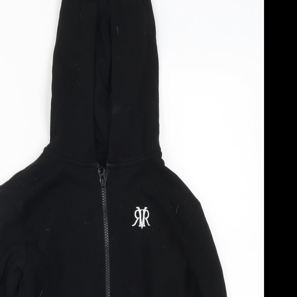 River Island Boys Black   Full Zip Hoodie Size 7-8 Years