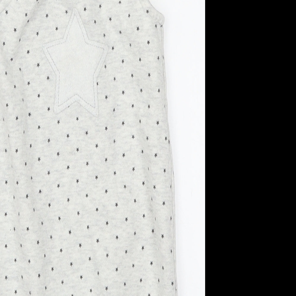 NEXT Baby Grey Geometric  Romper One-Piece Size 6-9 Months  - Stars