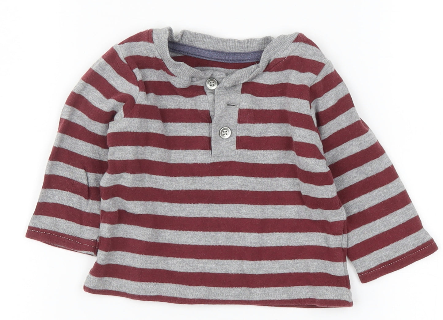 George Boys Red Striped  Basic T-Shirt Size 6-9 Months