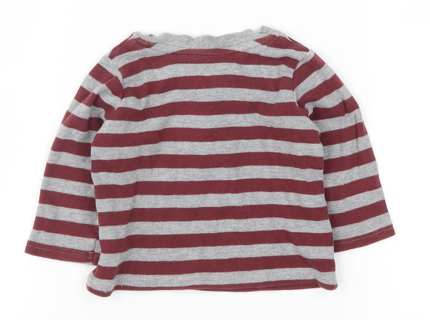 George Boys Red Striped  Basic T-Shirt Size 6-9 Months