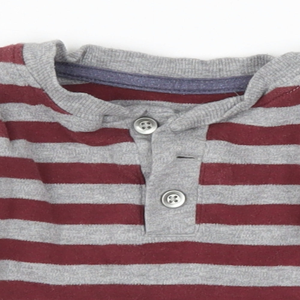 George Boys Red Striped  Basic T-Shirt Size 6-9 Months