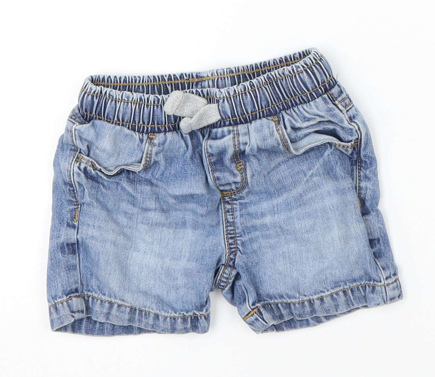 Mothercare Boys Blue  Damask Cropped Jeans Size 6-9 Months