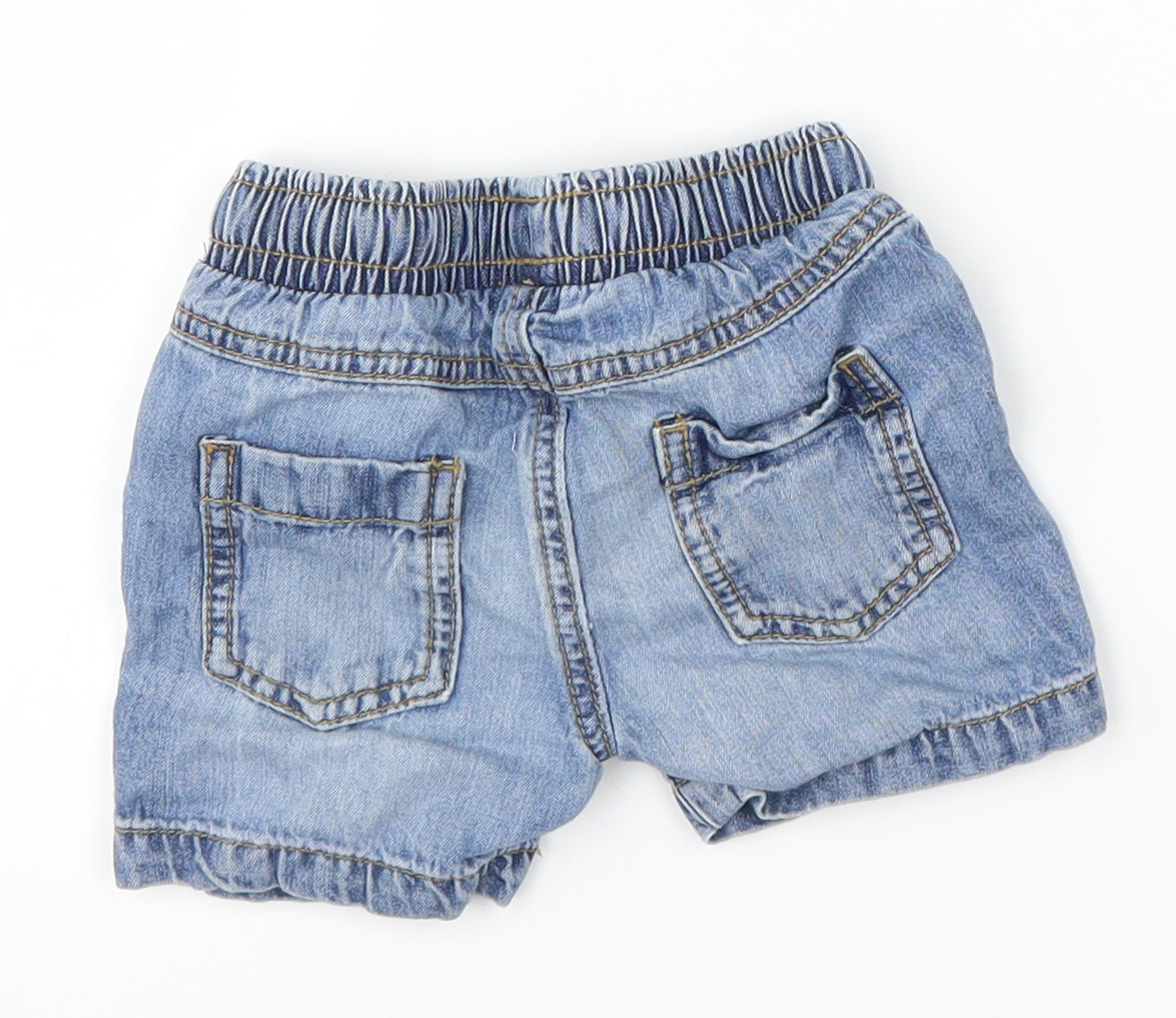 Mothercare Boys Blue  Damask Cropped Jeans Size 6-9 Months