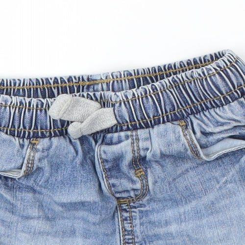 Mothercare Boys Blue  Damask Cropped Jeans Size 6-9 Months