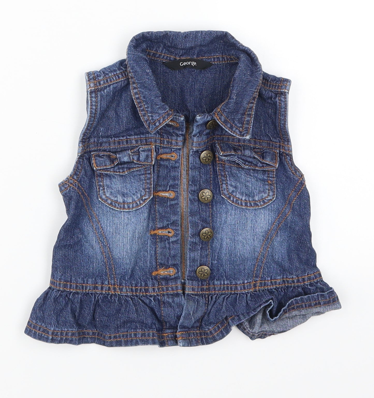 George Girls Blue  Denim Jacket  Size 2-3 Years