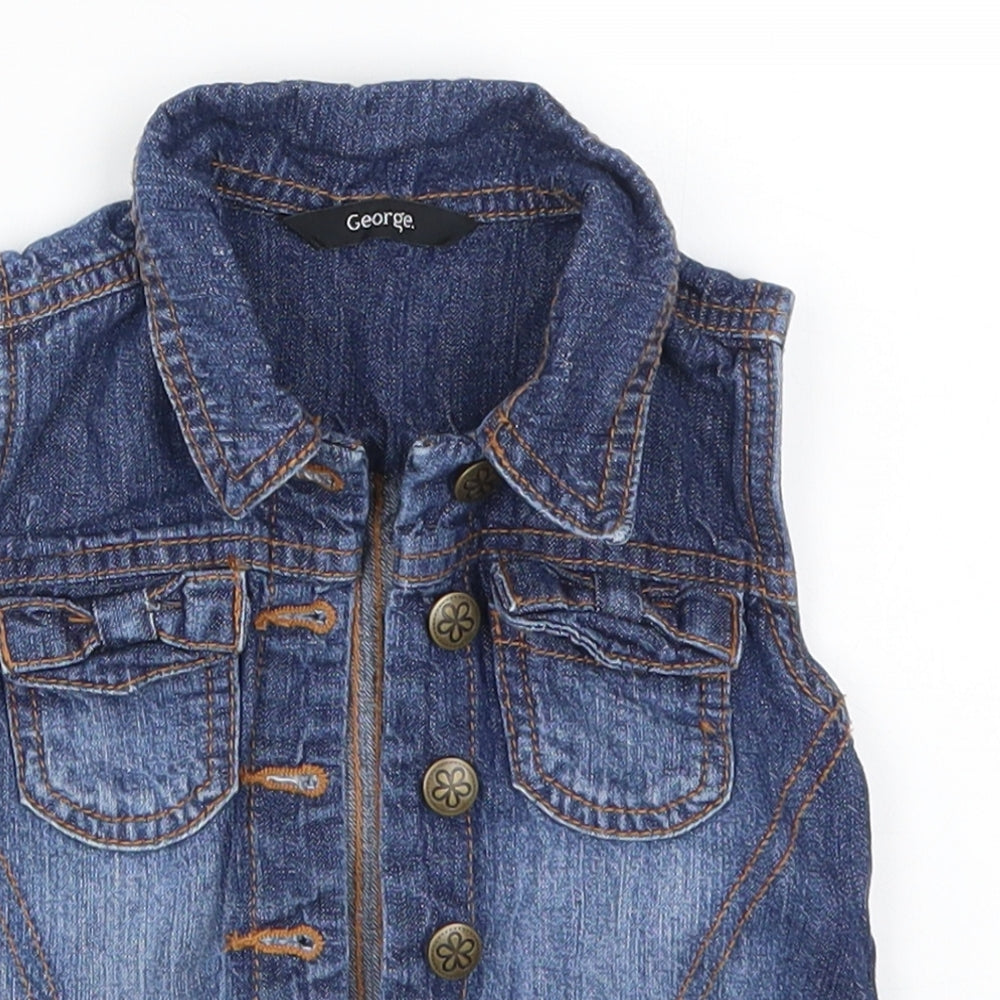 George Girls Blue  Denim Jacket  Size 2-3 Years