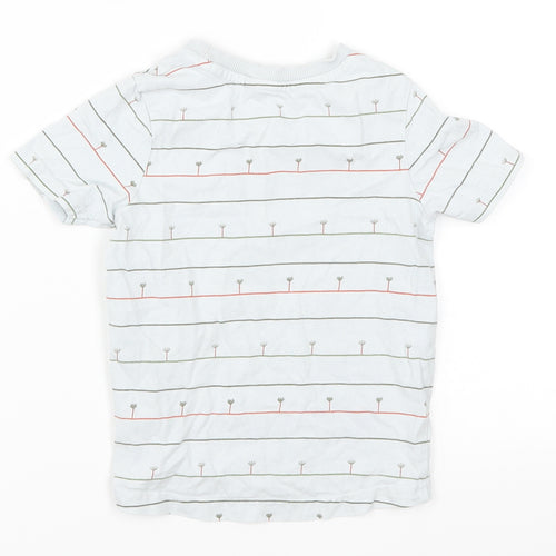 George Boys Blue Striped  Basic T-Shirt Size 12-18 Months  - Trees