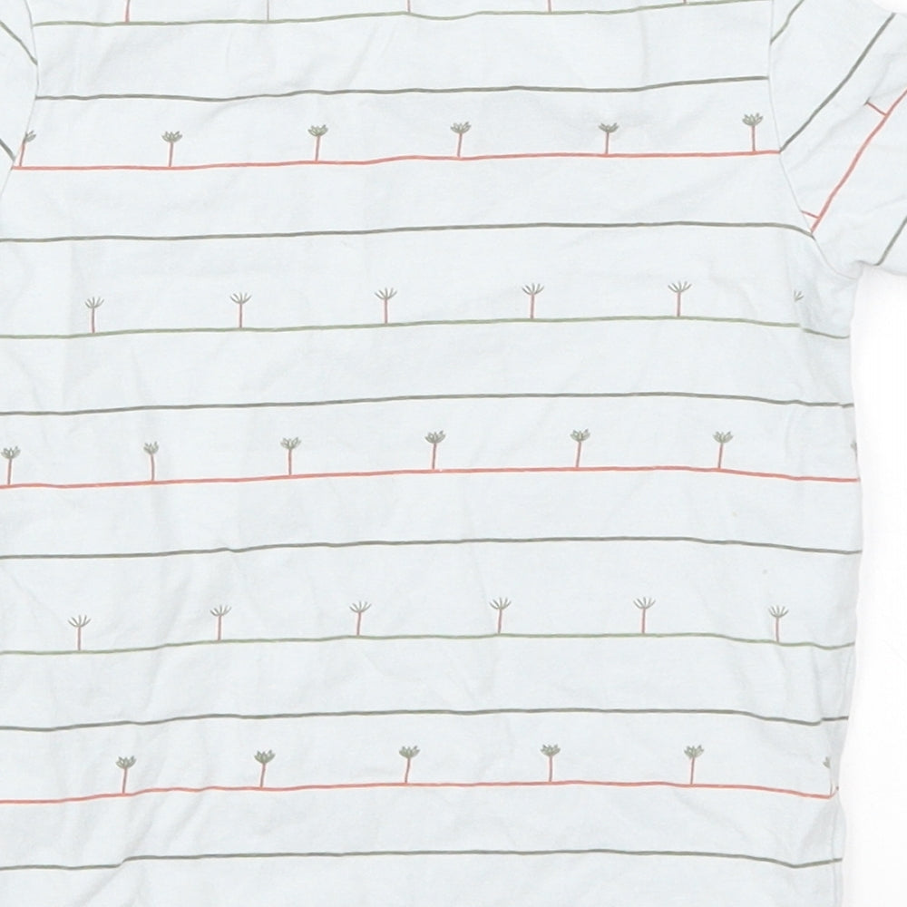George Boys Blue Striped  Basic T-Shirt Size 12-18 Months  - Trees