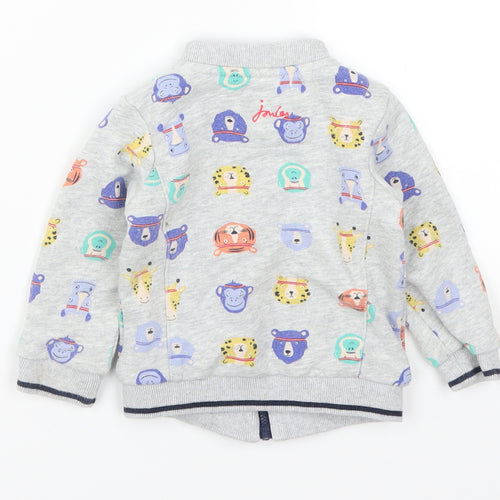 Joules Boys Grey   Jacket  Size 9-12 Months  - Animal Prints