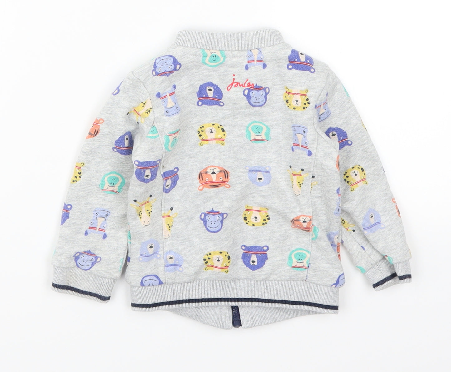 Joules Boys Grey   Jacket  Size 9-12 Months  - Animal Prints