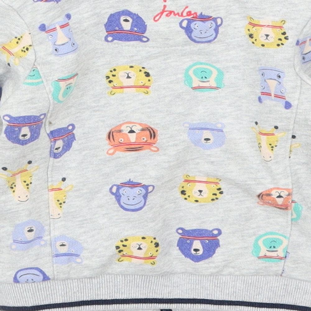 Joules Boys Grey   Jacket  Size 9-12 Months  - Animal Prints