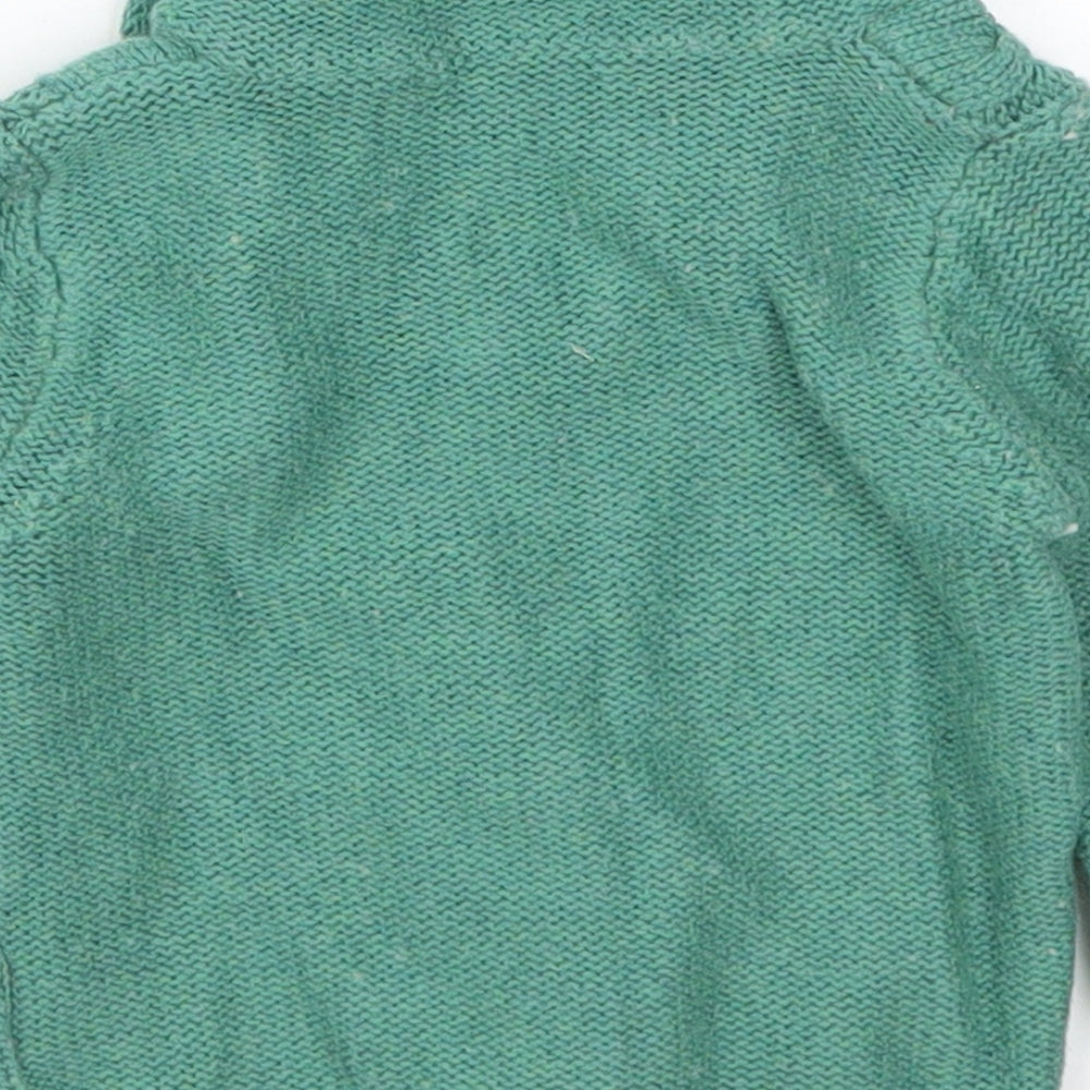 John Lewis Boys Green  Knit Cardigan Jumper Size 3-6 Months
