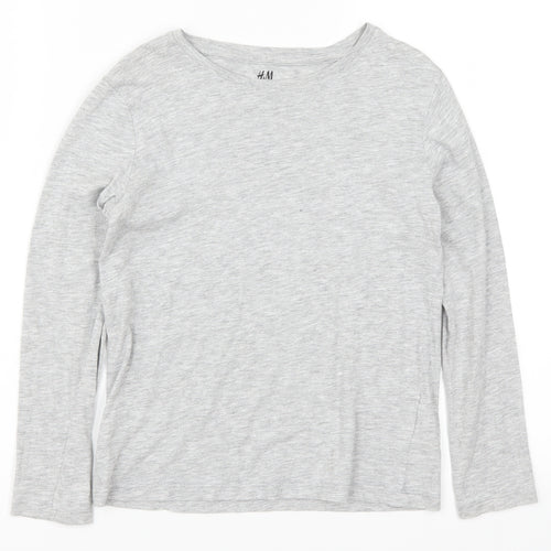 H&M Girls Grey   Basic T-Shirt Size 7-8 Years