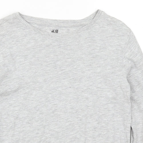 H&M Girls Grey   Basic T-Shirt Size 7-8 Years
