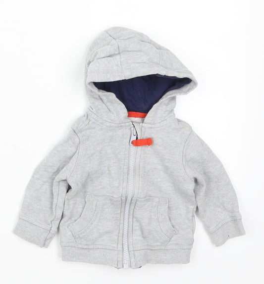 Front view of Primark boys’ grey jacket, size 3-6, months
