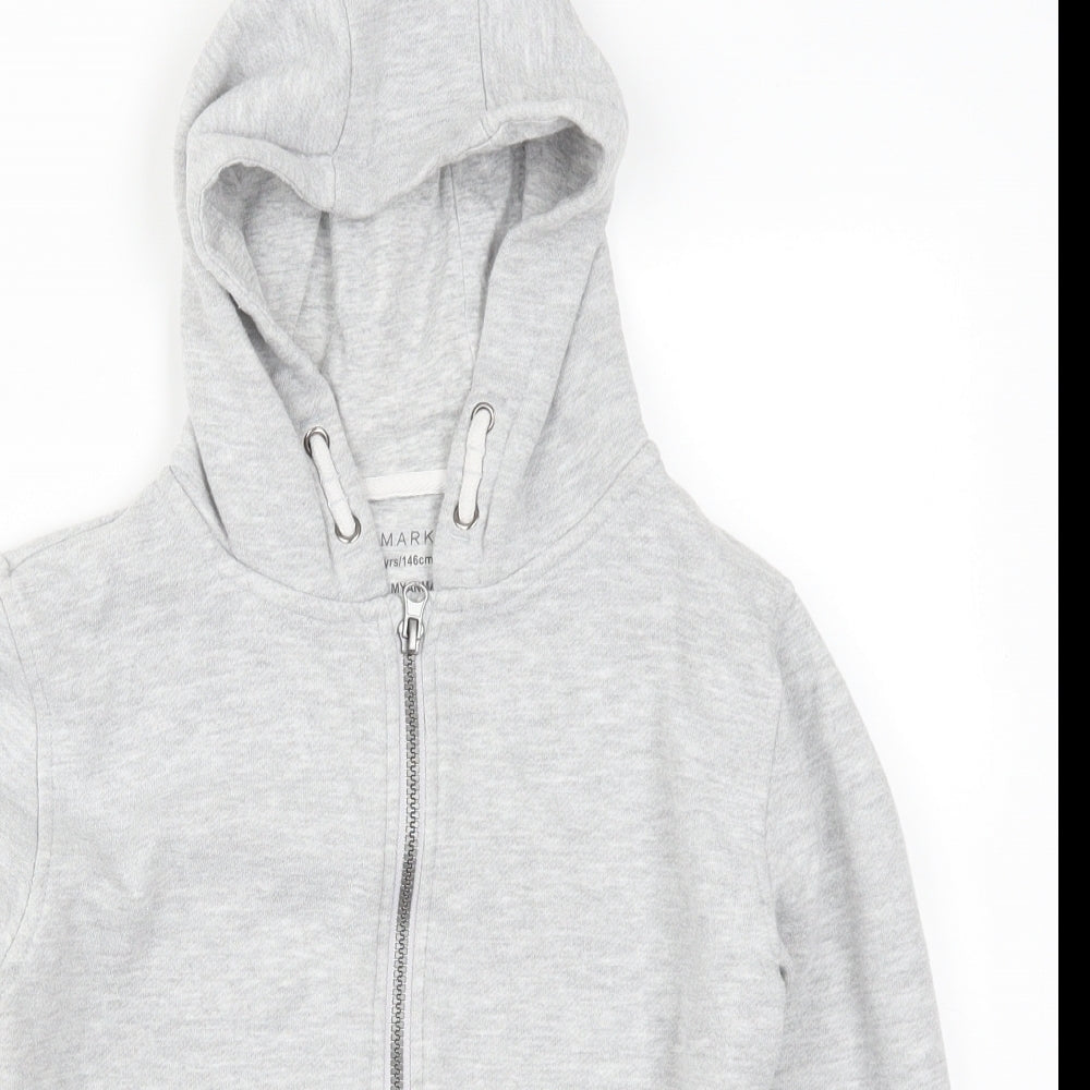 Primark Girls Grey   Full Zip Hoodie Size 10-11 Years