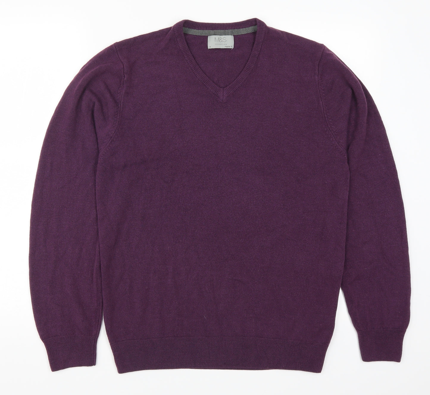 Marks and Spencer Mens Purple  Knit Pullover Jumper Size M