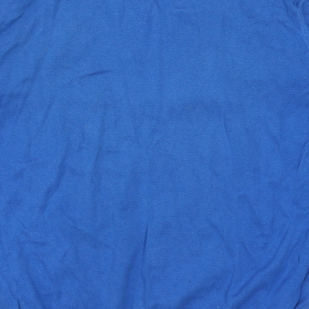 Crosshatch Mens Blue  Knit Pullover Jumper Size M