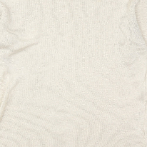 Cotton Traders Womens Beige  Knit Pullover Jumper Size 12