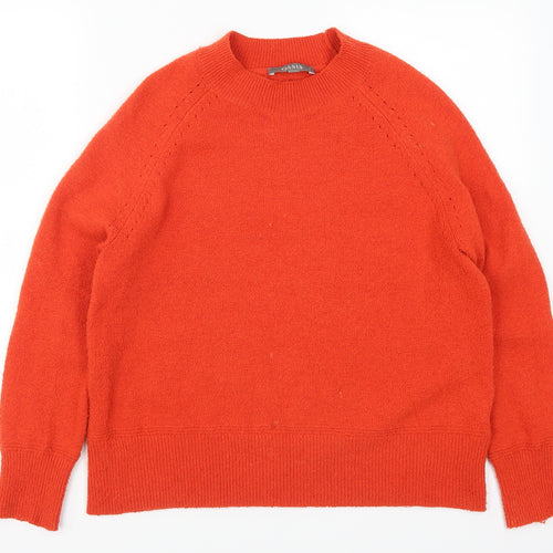 Oasis Womens Red  Knit Pullover Jumper Size S