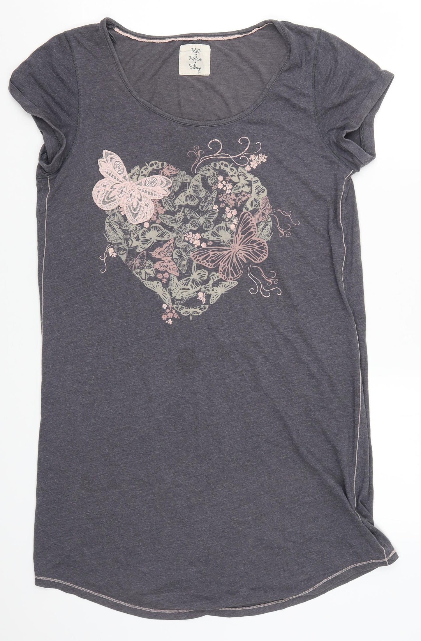 Marks and Spencer Womens Grey Solid  Top Dress Size 8  - Heart