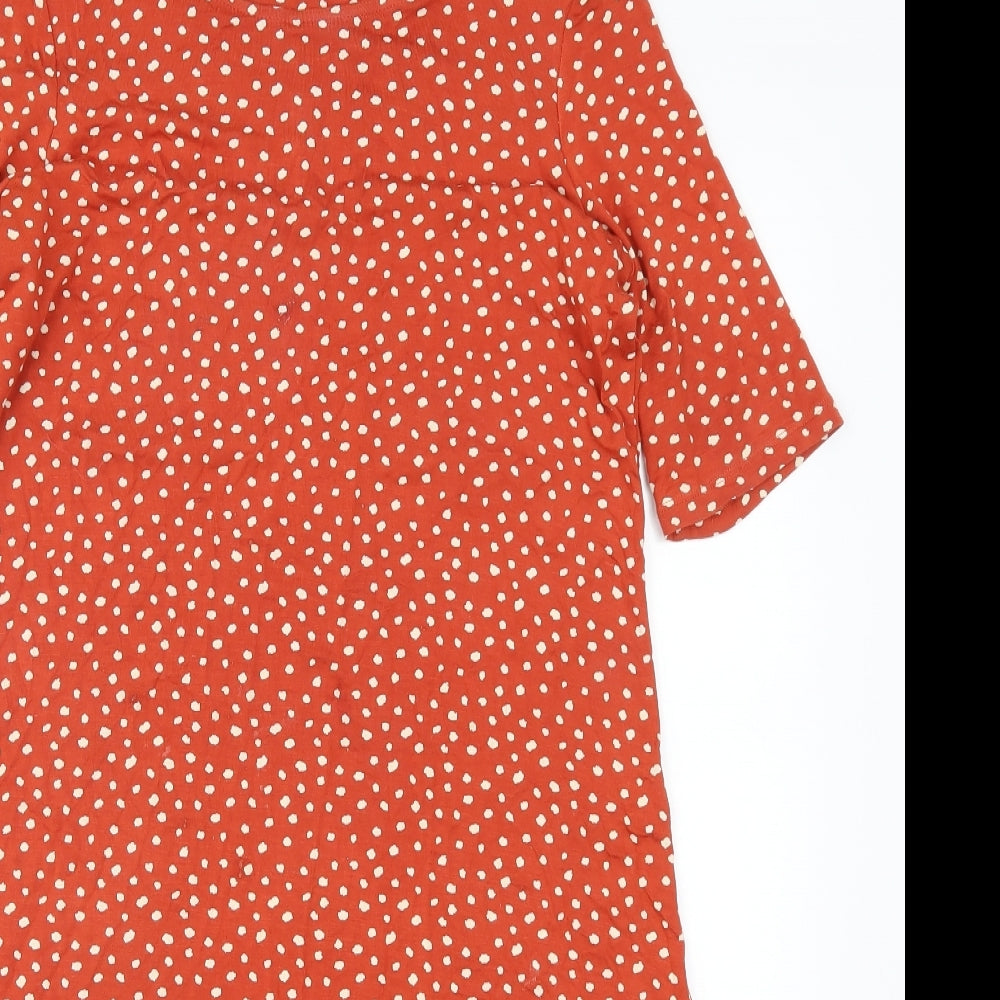 Marks and Spencer Womens Red Polka Dot  A-Line  Size 12