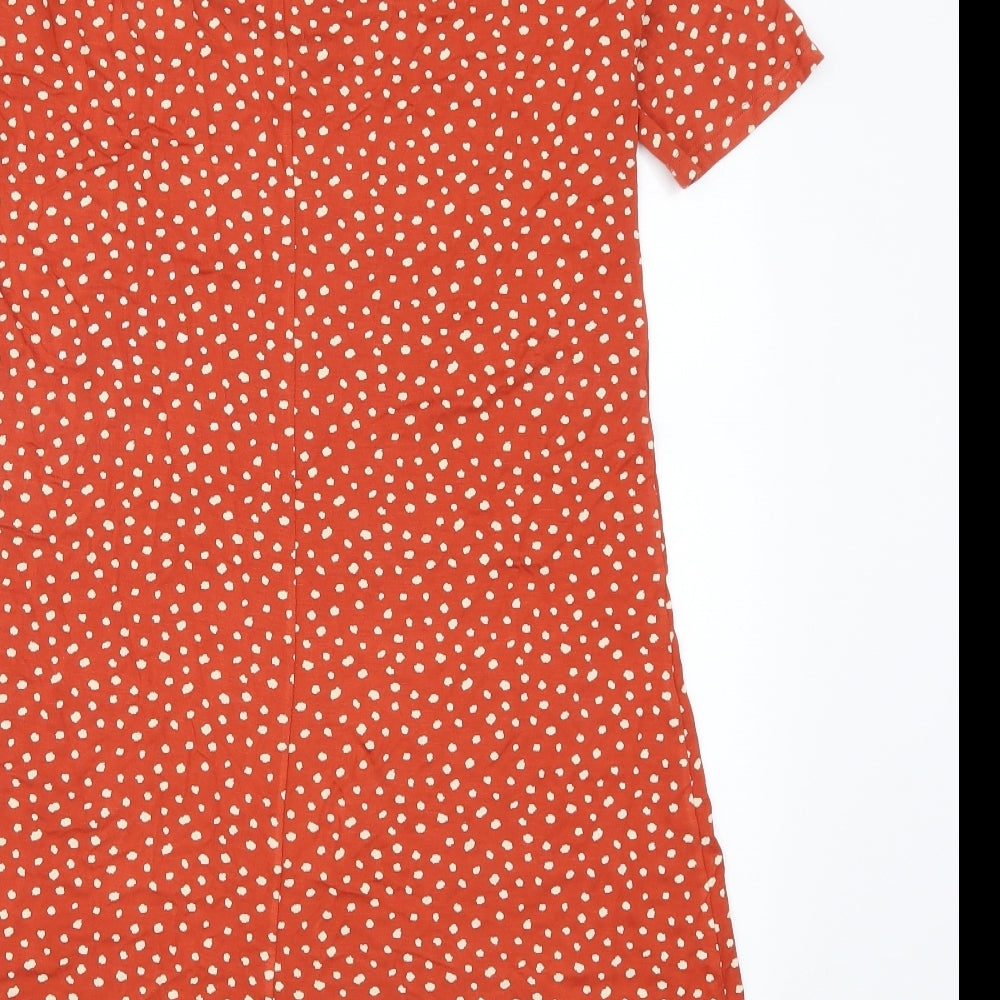 Marks and Spencer Womens Red Polka Dot  A-Line  Size 12