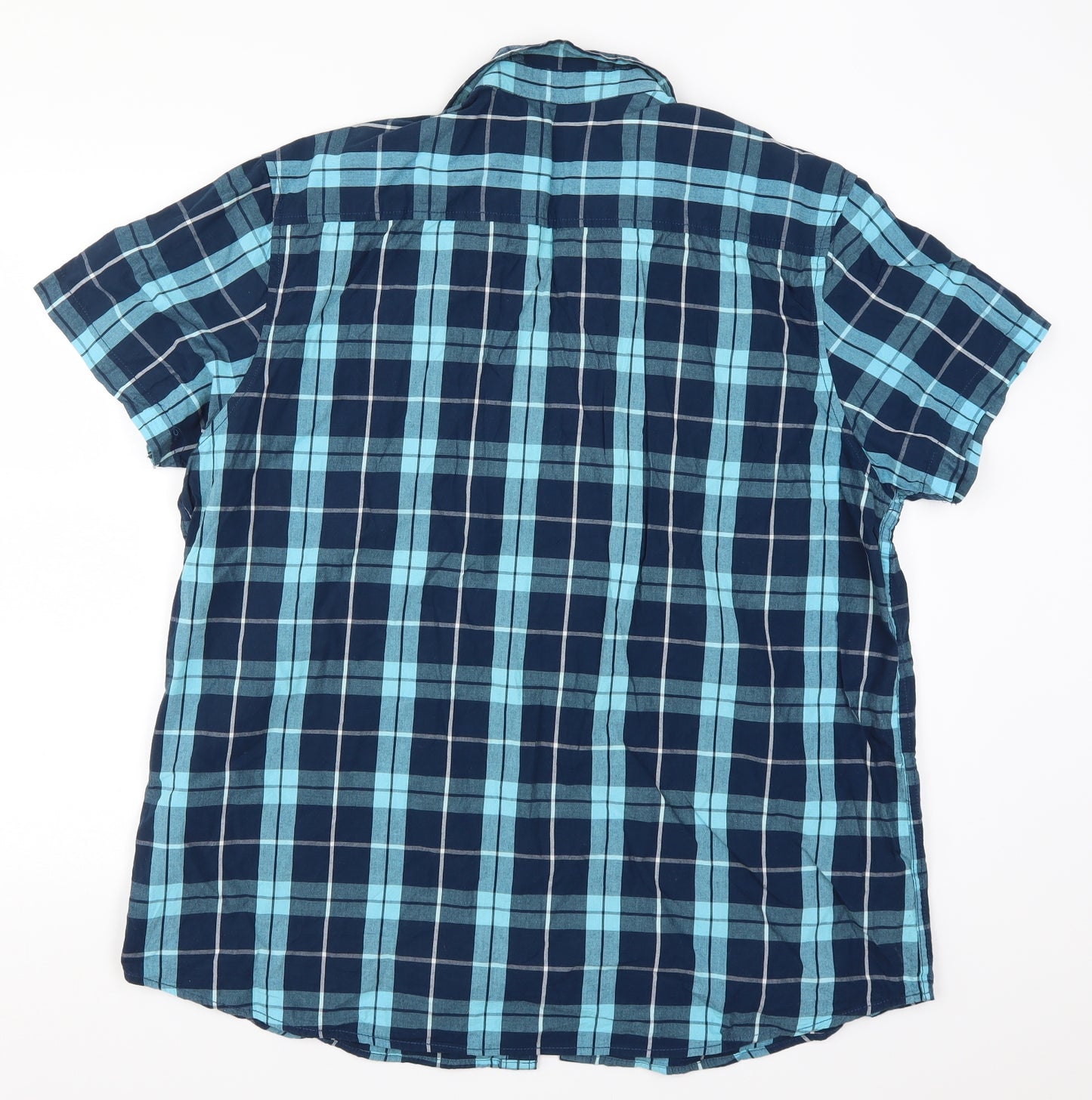Cedar Wood State Mens Blue Check   Button-Up Size 2XL