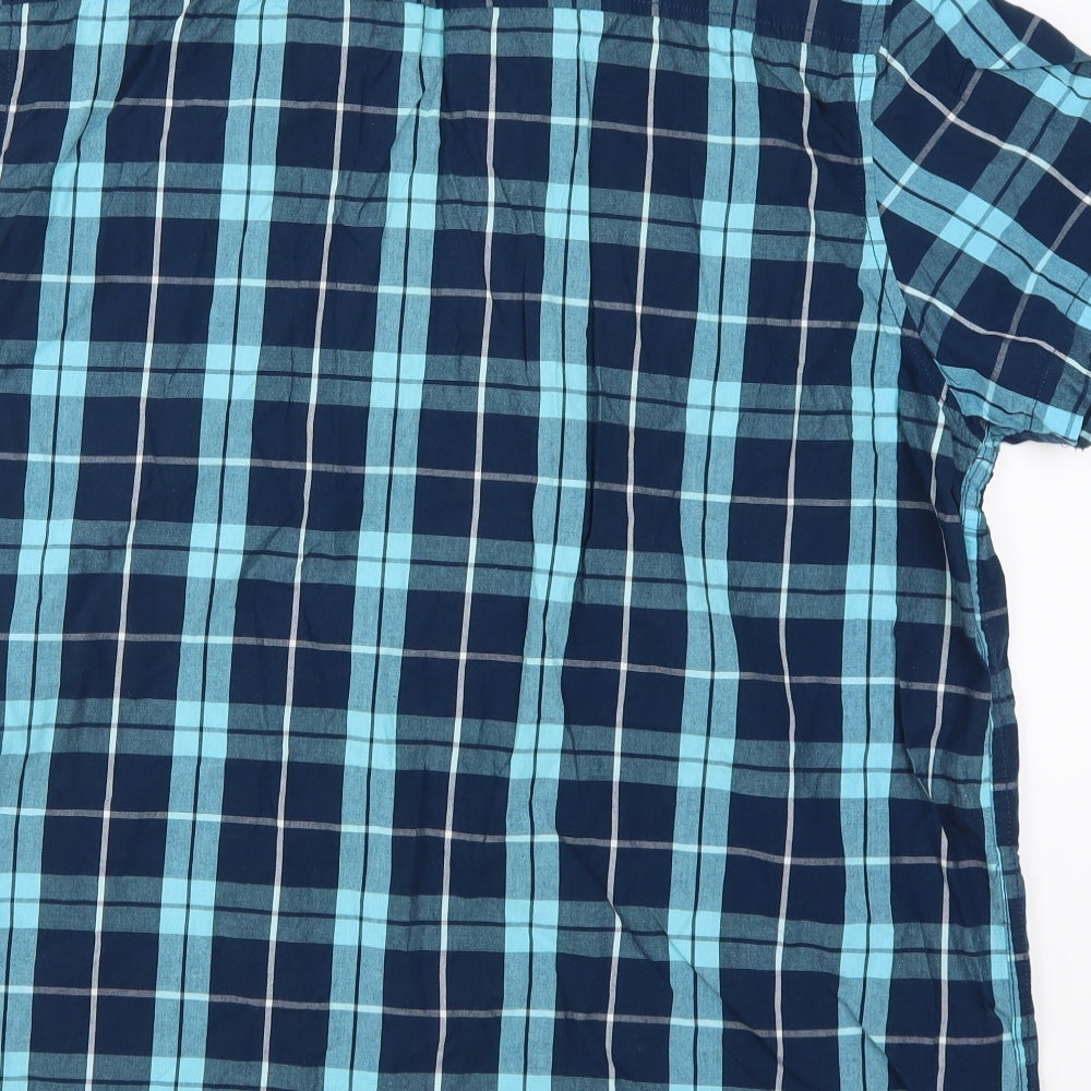 Cedar Wood State Mens Blue Check   Button-Up Size 2XL