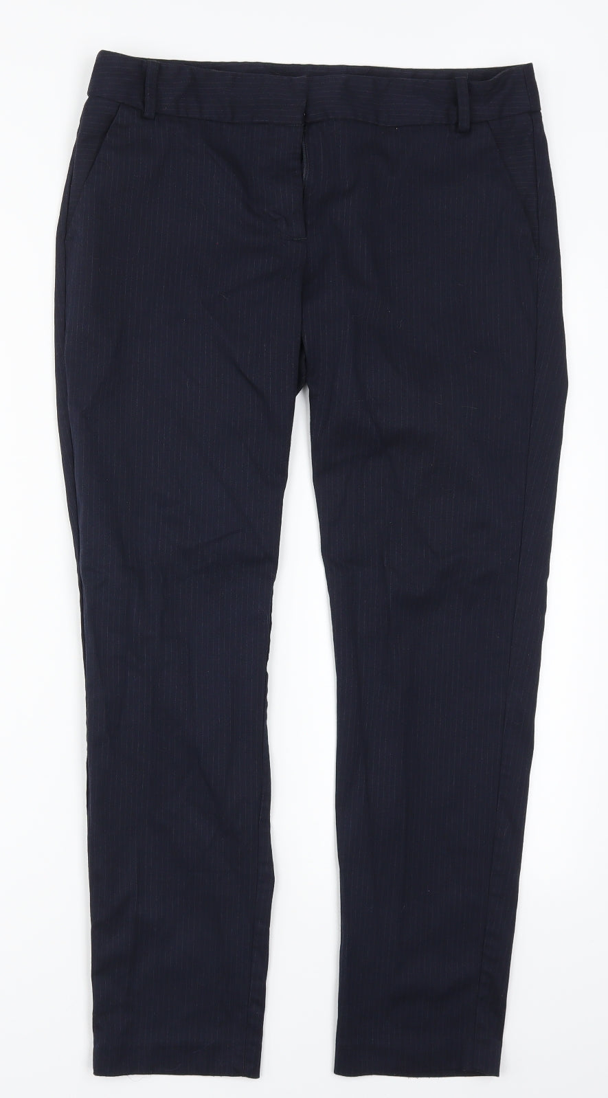 Warehouose Womens Blue Striped  Trousers  Size 12 L27 in