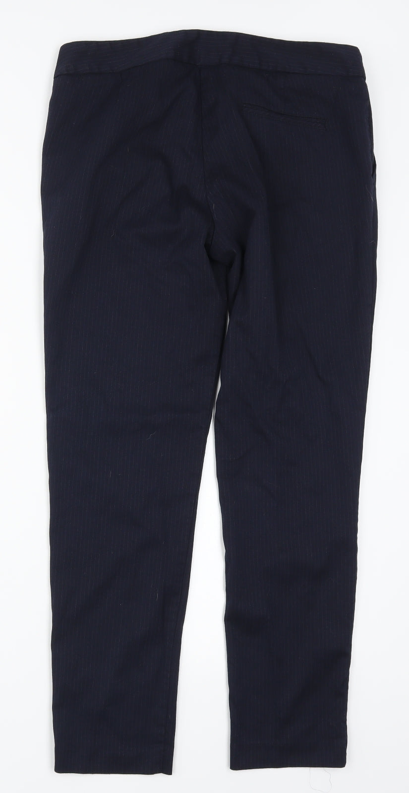 Warehouose Womens Blue Striped  Trousers  Size 12 L27 in