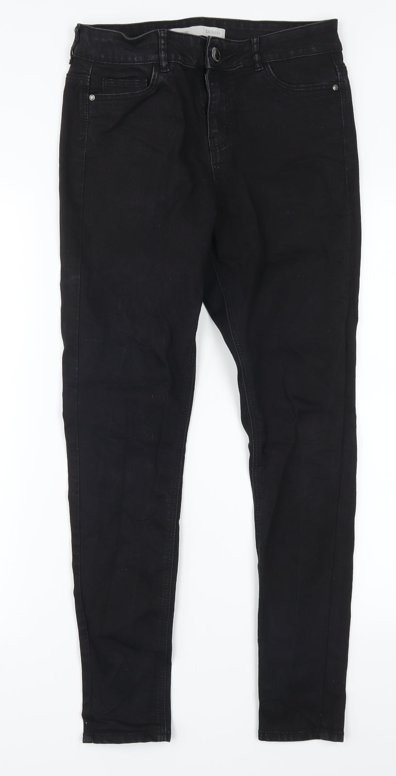 George Womens Black  Denim Skinny Jeans Size 10 L28 in
