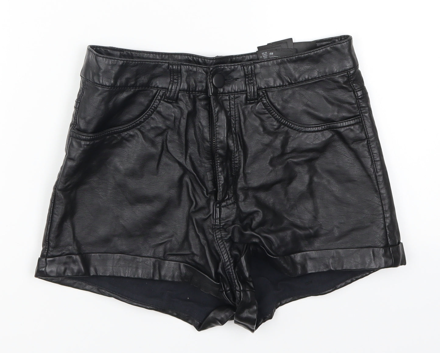 H&M Womens Black   Hot Pants Shorts Size 8