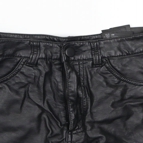 H&M Womens Black   Hot Pants Shorts Size 8