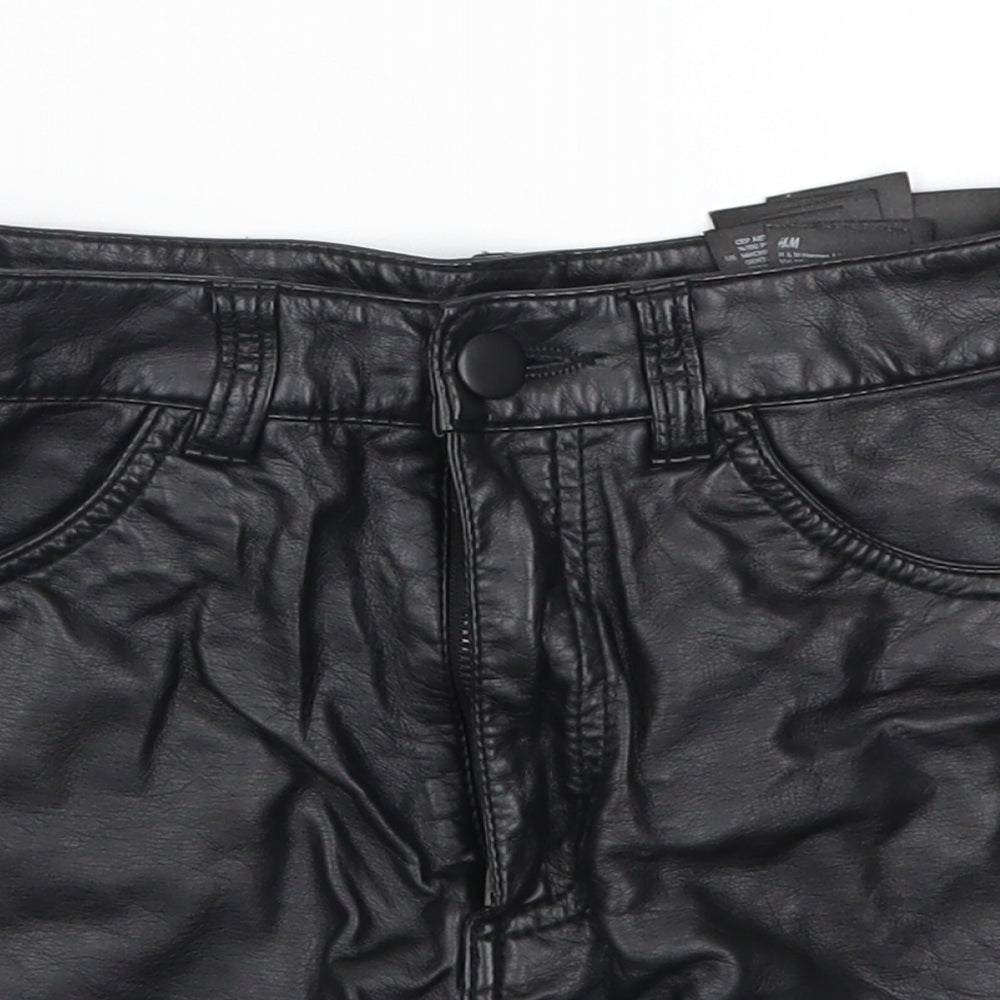 H&M Womens Black   Hot Pants Shorts Size 8