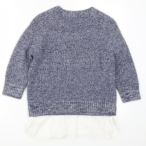 H&M Womens Blue  Knit Pullover Jumper Size 10