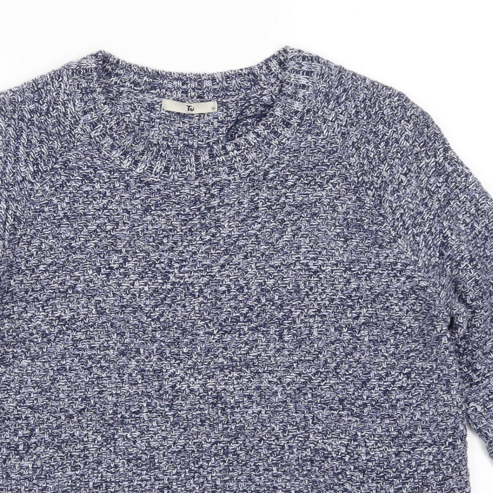 H&M Womens Blue  Knit Pullover Jumper Size 10
