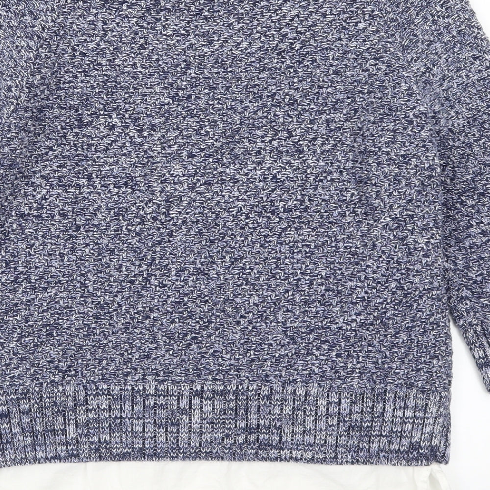 H&M Womens Blue  Knit Pullover Jumper Size 10