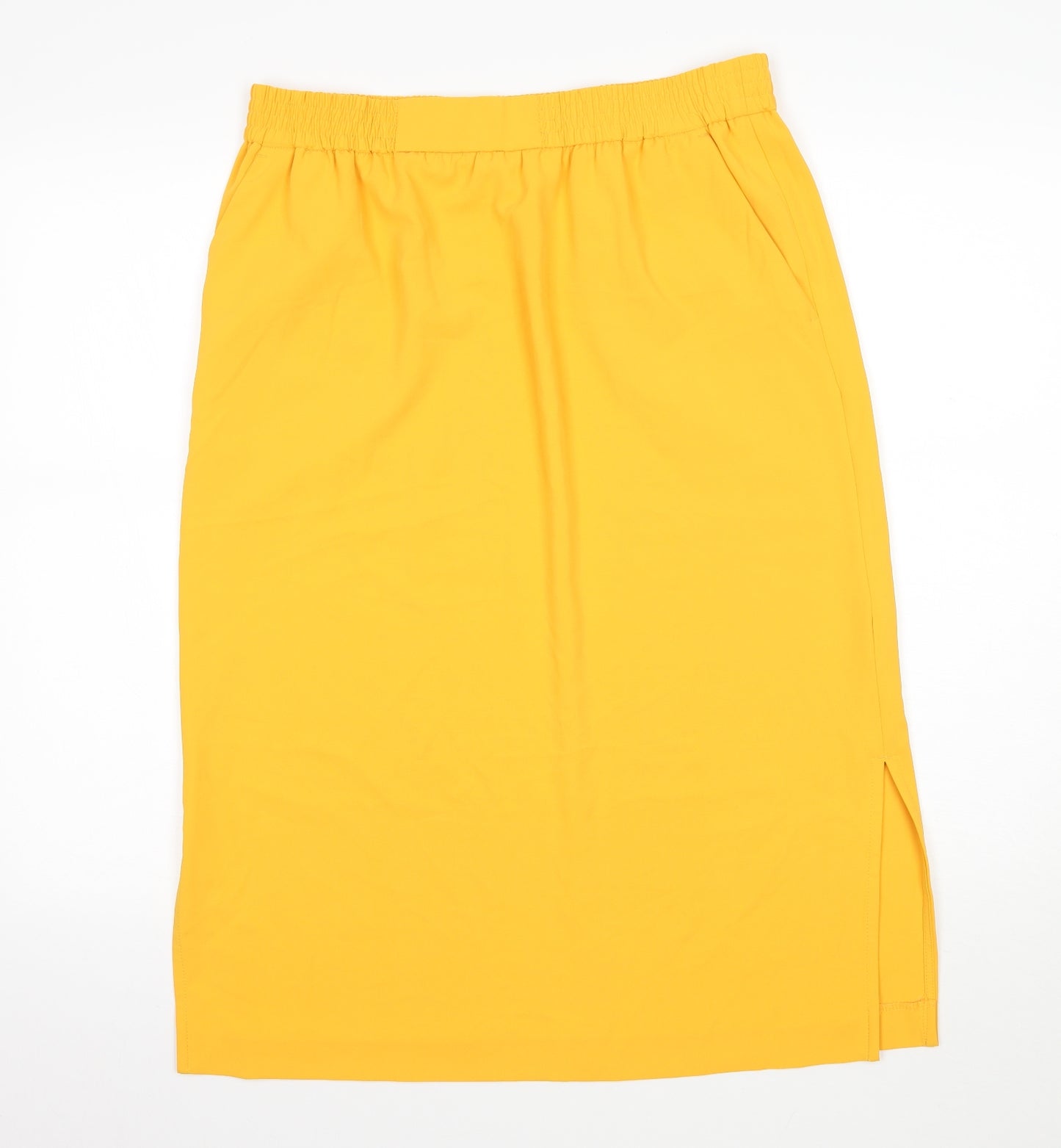 Marks and Spencer Womens Yellow   Straight & Pencil Skirt Size 12
