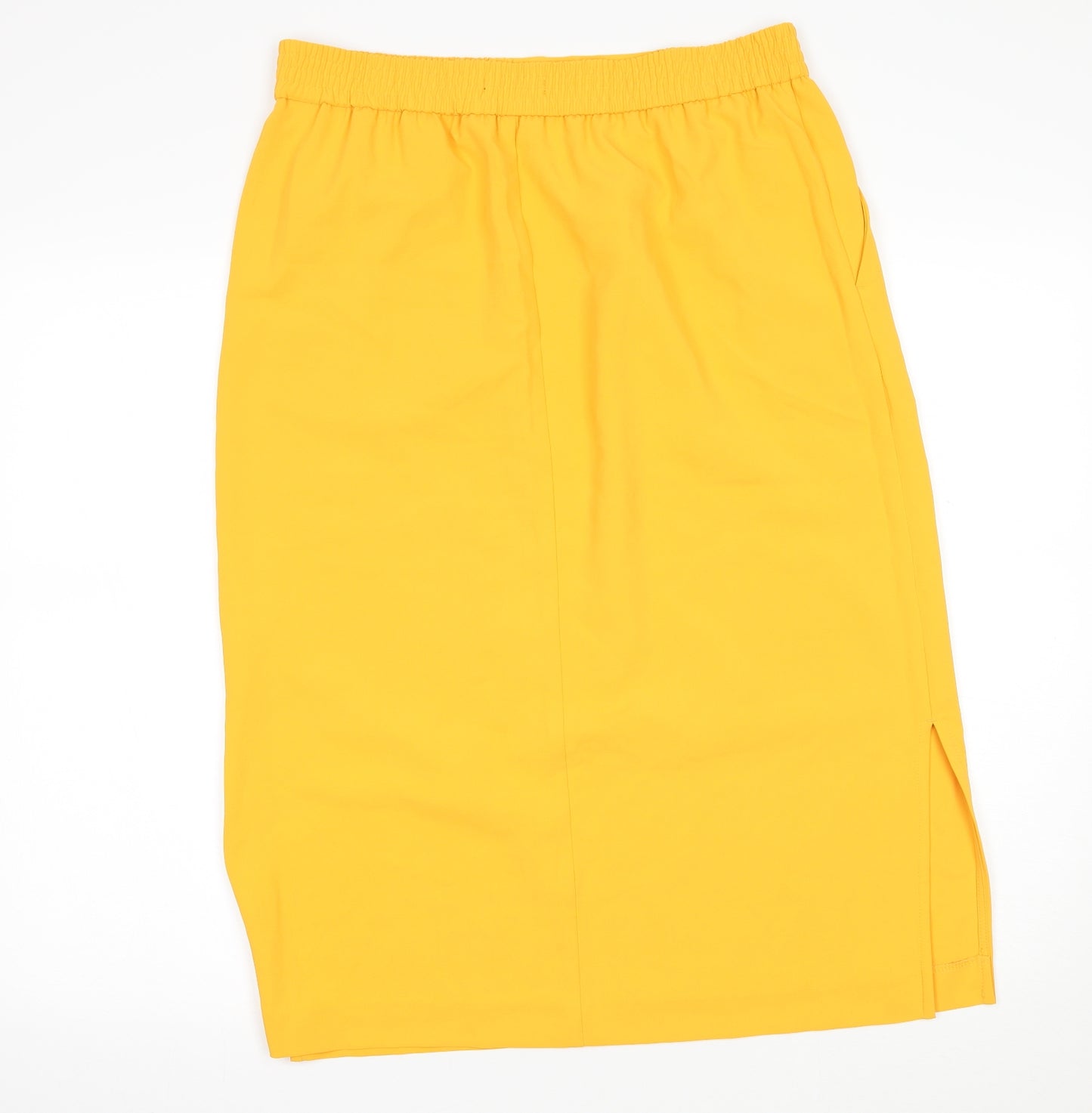 Marks and Spencer Womens Yellow   Straight & Pencil Skirt Size 12
