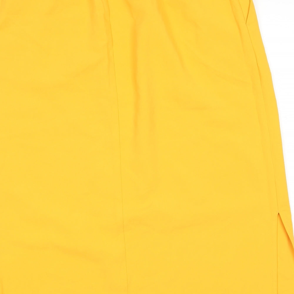 Marks and Spencer Womens Yellow   Straight & Pencil Skirt Size 12