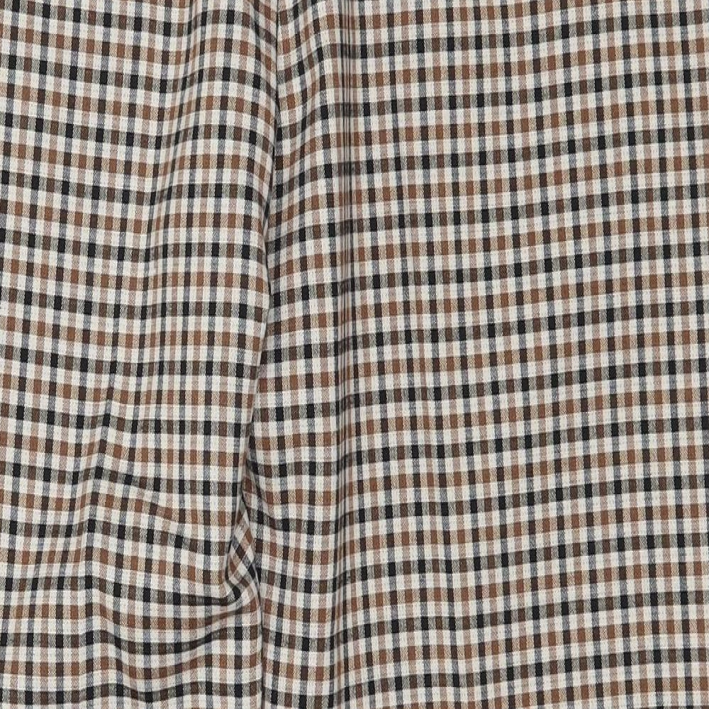 Marks and Spencer Womens Brown Check  Trousers  Size 12 L24 in
