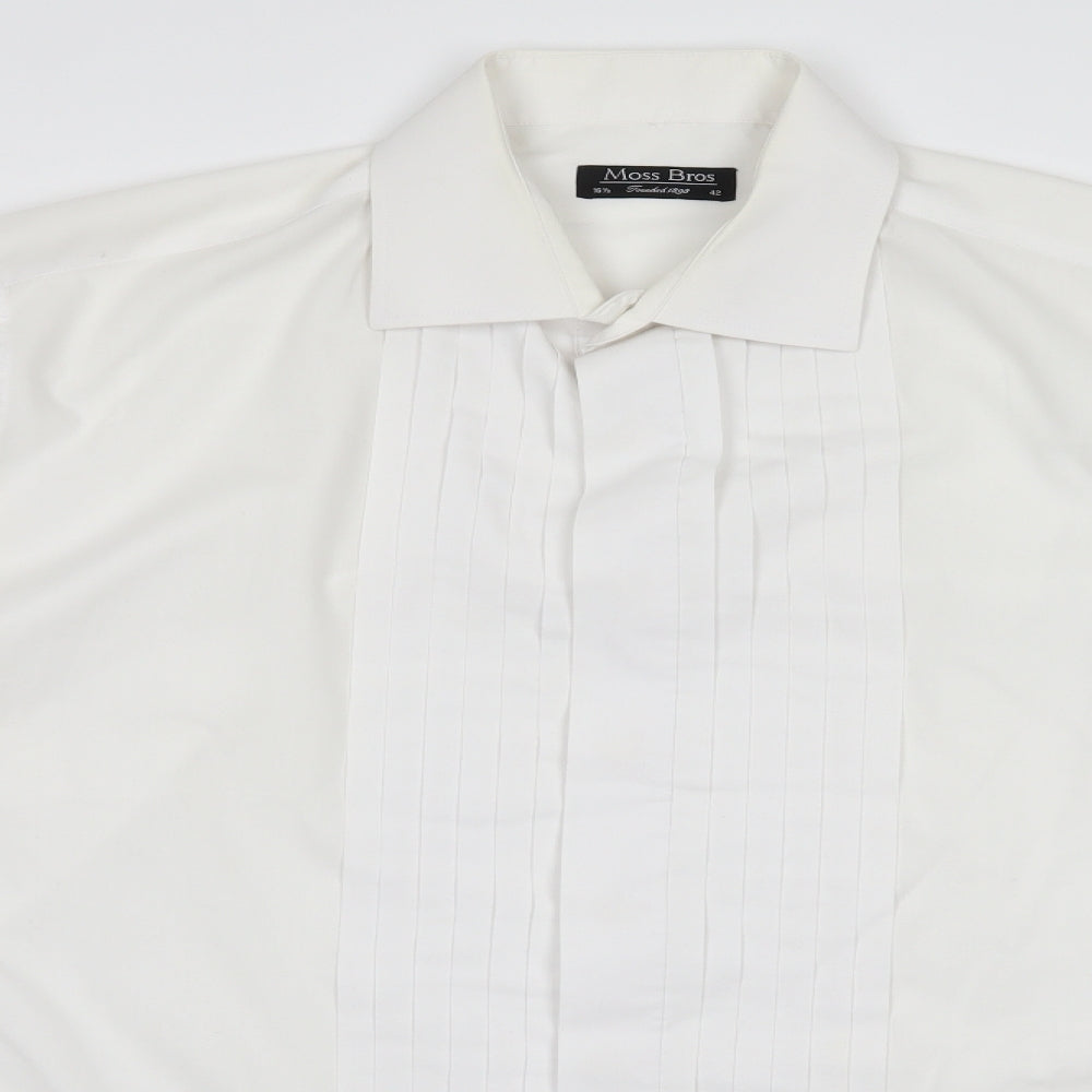 Moss Bros Mens White    Dress Shirt Size 16.5